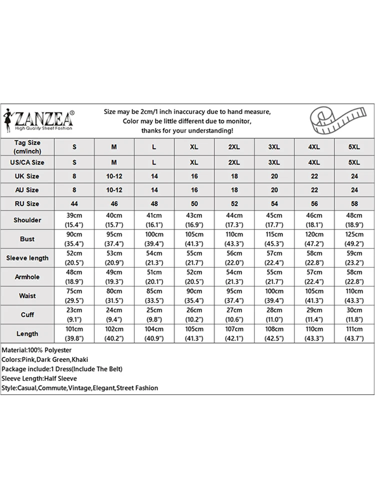 ZANZEA-فستان نصف كم للنساء ، رداء نصف كم ، ربطة عنق ، رداء مخصر ، وركين ملفوف أنيق ، حفلة عتيقة ، صيف ، أنيقة ،