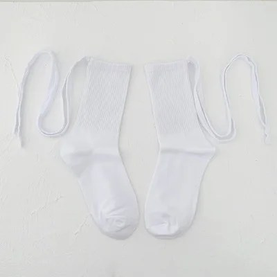 Bas à lacets pour femmes, chaussettes de mollet, mot charmant, mode