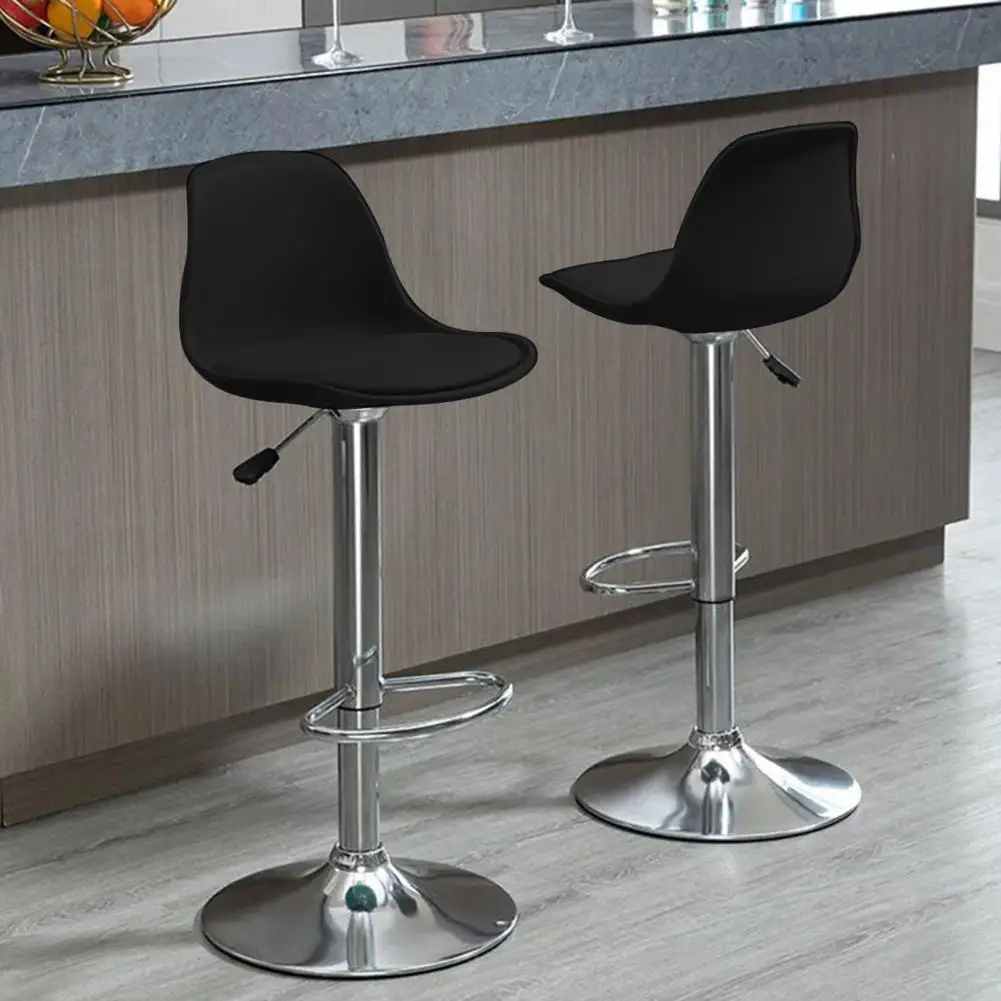 

Bar Stools Set of 2, Faux Leather Counter Height Barstools with Back & Footrest, Height Adjustable Swivel Bar Chairs