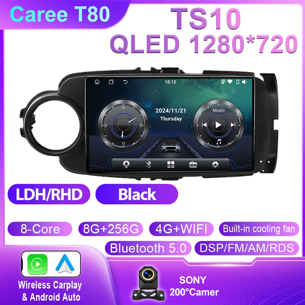 Android 15 Carplay Autoradio Voor Toyota Yaris 2012 2013 2014 2015 2016 2017 LHD RHD Navigatie GPS Multimedia speler Stereo WIFI