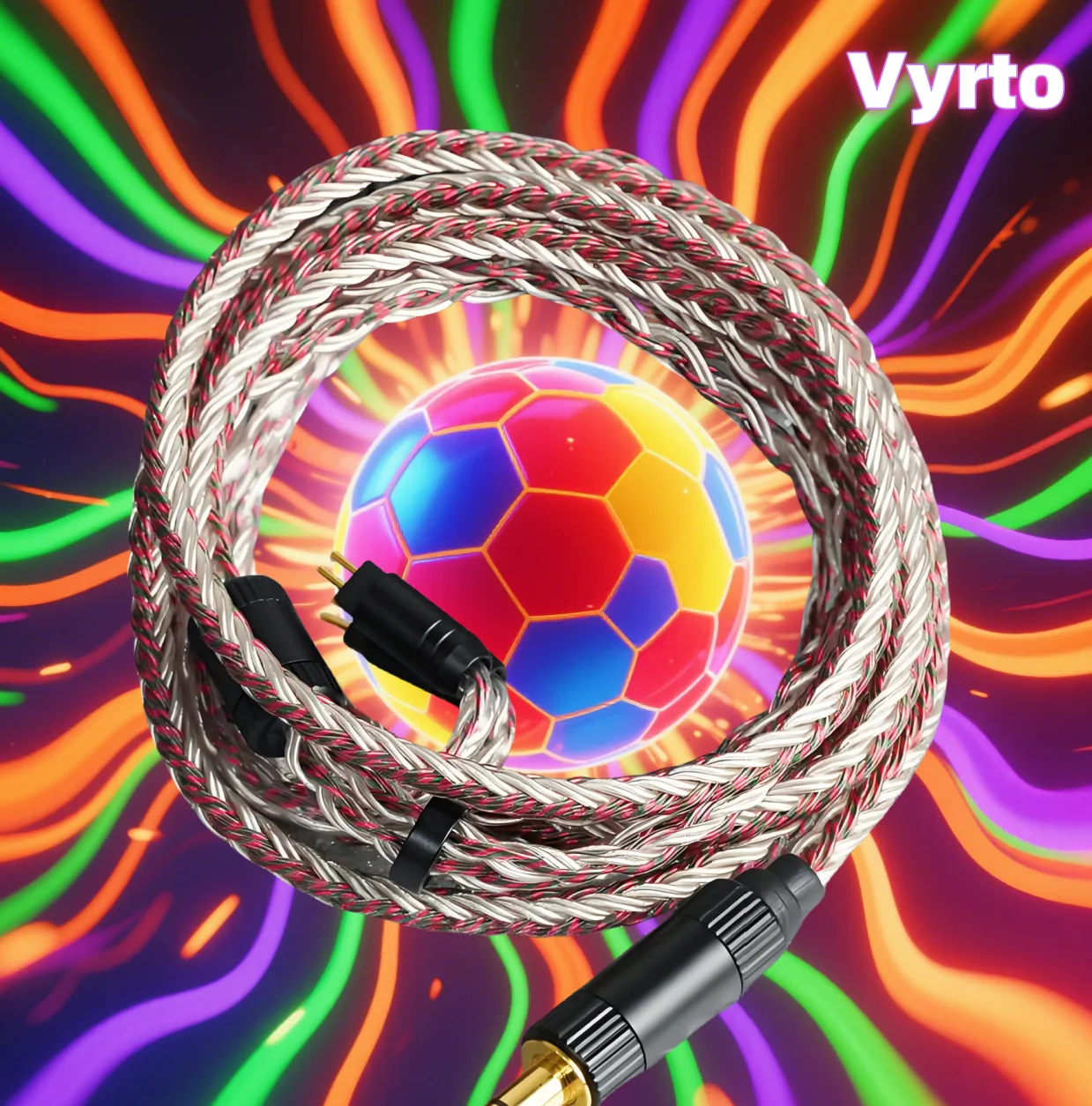 

Vyrto-39 IEM Cable,Cotton braided shield, Silver Plated HIFI Cable,, suitable for MMCX/IE80/2Pin 0.78/IMseries/KZ-QDC/TFZ/HIFI
