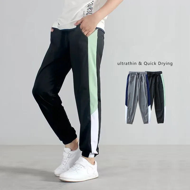 Children's Summer Ultra-thin Pant Korean Version Quick Drying Kids Ice Silk Trousers For Teen Boys Girls 4-13 Years Wear
