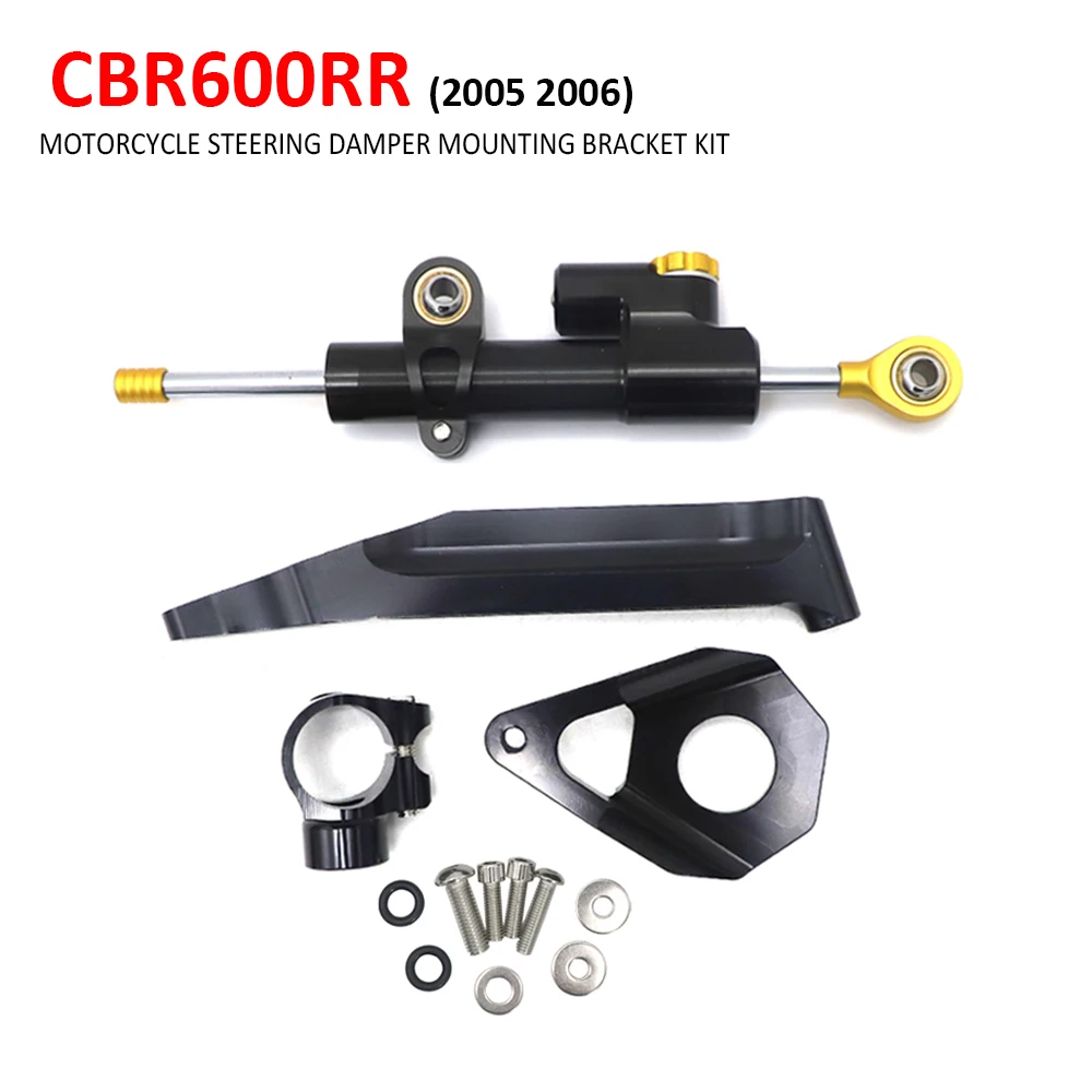 

Motorcycle Accessories CNC Steering Stabilize Damper Bracket Mount Kit For Honda CBR600RR CBR 600RR CBR 600 RR 2005 2006