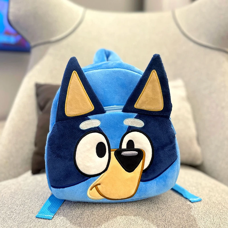 Bluey Cartoon Plush Bag Children School Bag Bluey Bingo Plush Mini Backpack Book Soft Bag Gifts For Kids