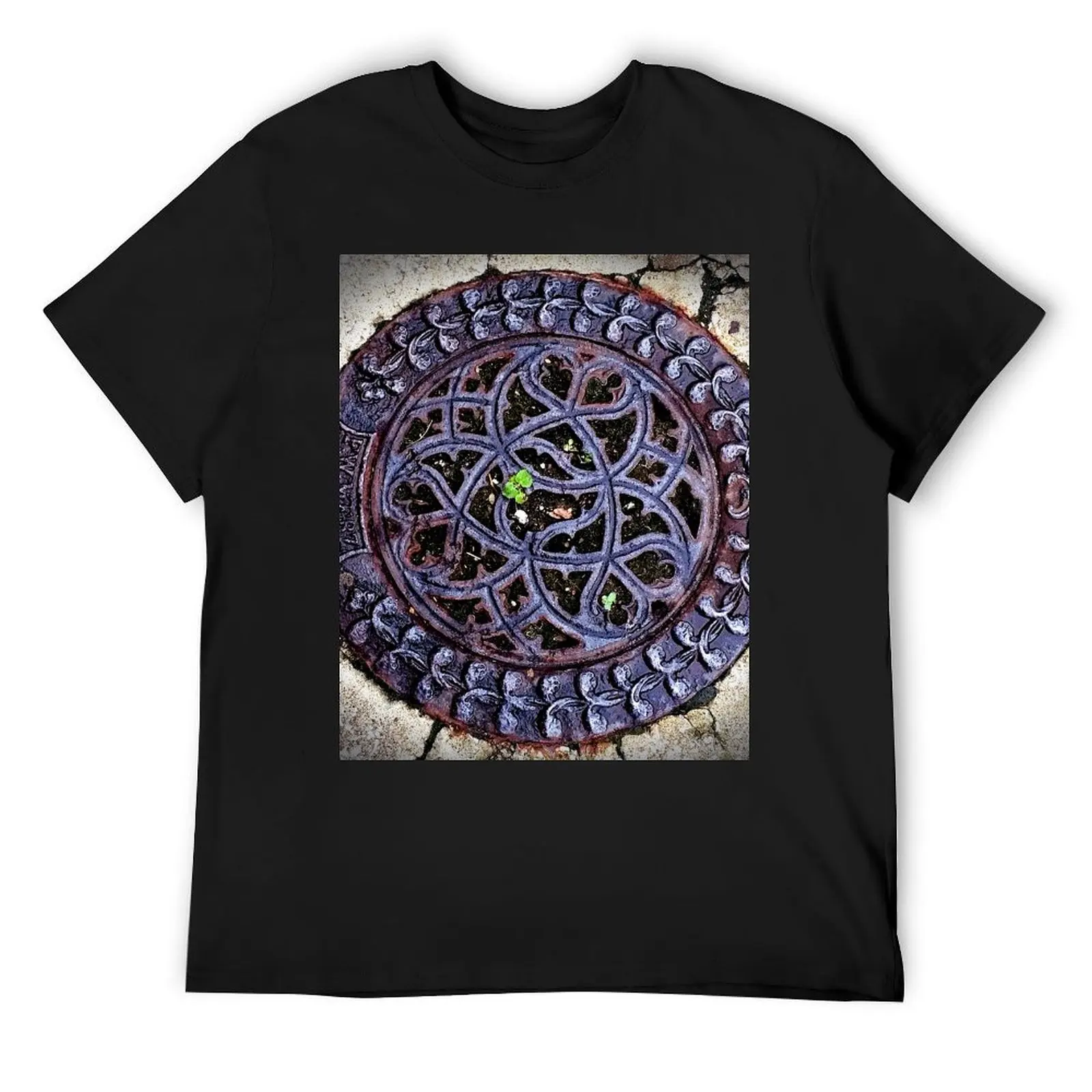 Decorative Manhole Cover T-Shirt plus size tops oversized plus size clothes Blouse men clothing