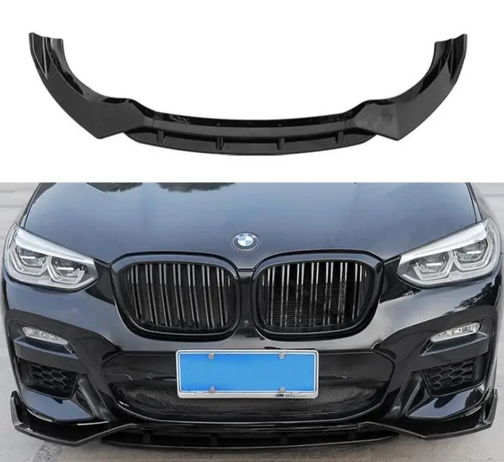 

4PCS/SET ABS PAINT CARBON FRONT BUMPER SPOILER LIP SPLITTERS WIND KNFE COVER For BMW X3 G01 X4 G02 2018 2019 2020 2021