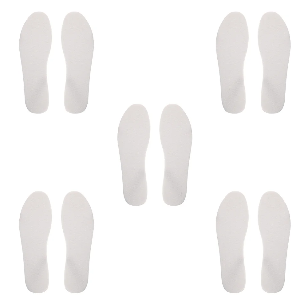 

5Pairs Absorb Sweat Elastic Sponge Insole Breathable Sports Shoes Pads Summer White 45-46 Sponge Insole Breathable Insoles
