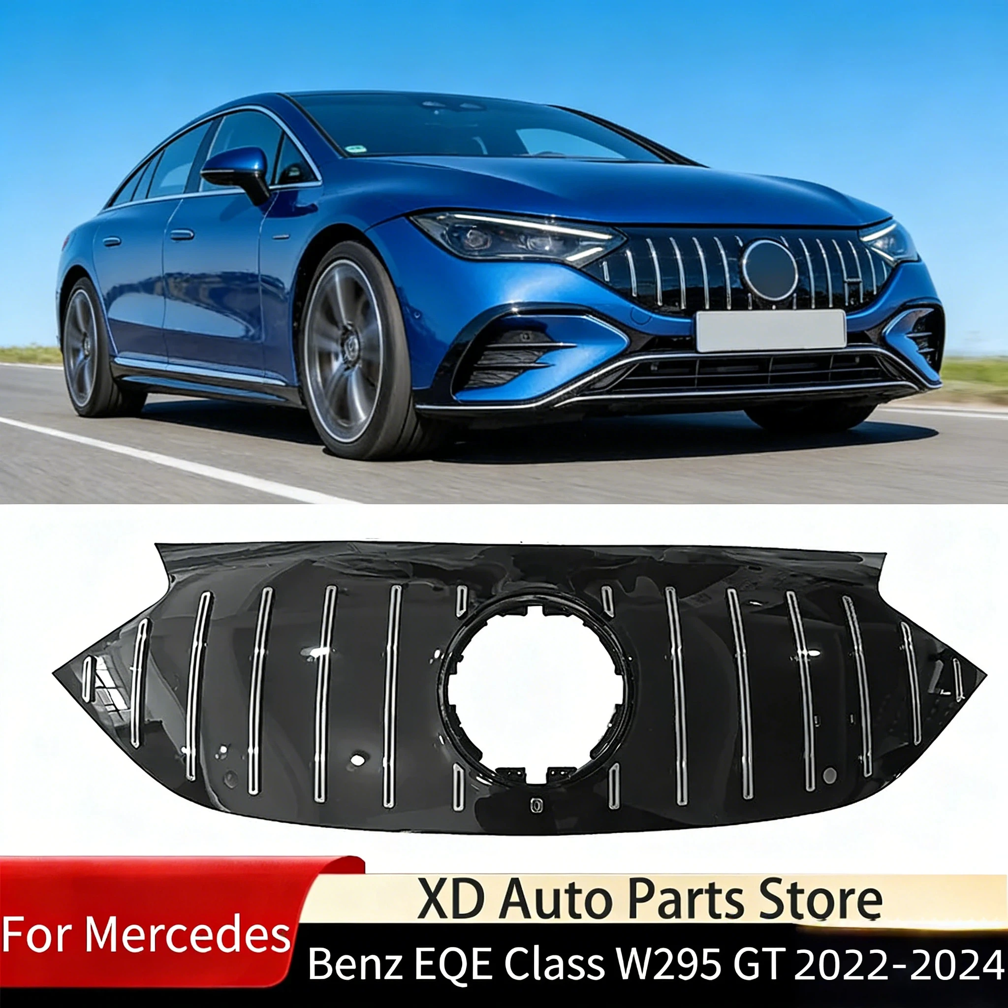 

Решетка переднего бампера в стиле GT для Mercedes-Benz EQE Class W295 V295 EQE350 EQE500 EQE53 2022-2024, комплект для тюнинга кузова
