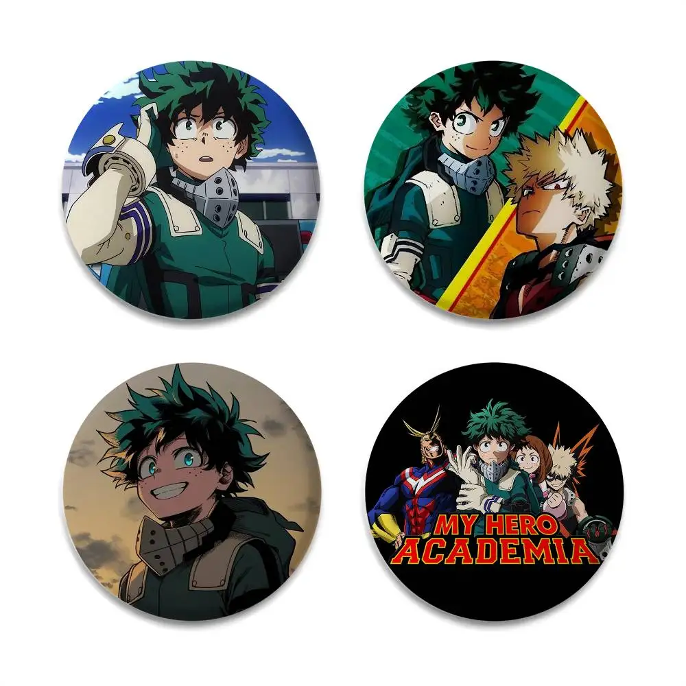 

M-My Hero AcademiaS Badges Round Exquisite Badge Brooches Creative Pins For Clothes Hat Backpack Gift Accessories