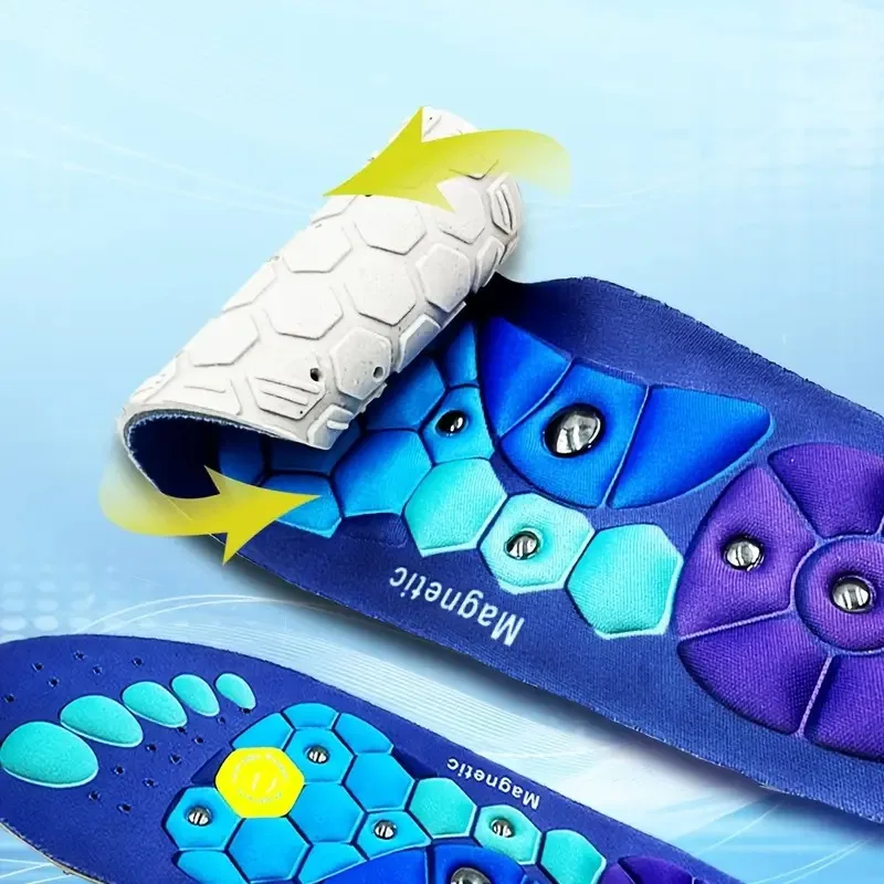 1/2Pair Magnetic Therapy Massage Insoles for Orthopedic Arch Support Therapy Foot Acupressure Shoe Soles Insert Sports Insoles