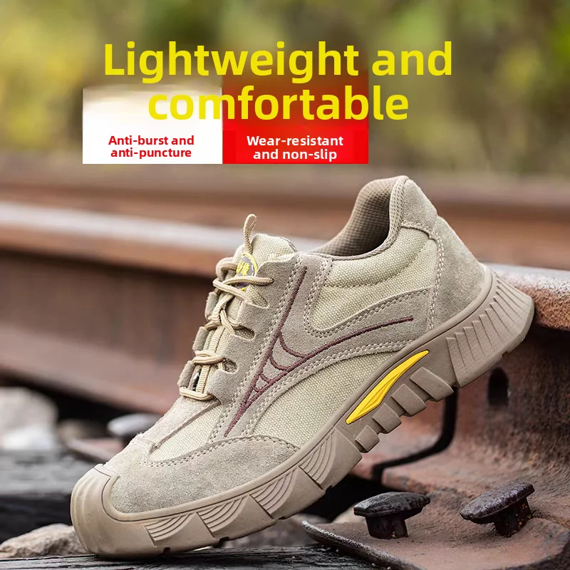 Comfortable Safety Work Shoes for Men All Seasons Electrical Insulation Wear Resistant New Anti-Slip Lightweight Shoes