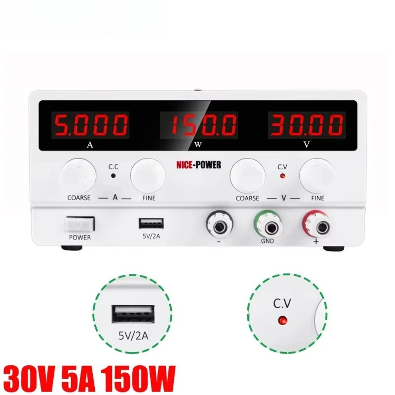 POWER SPS-H305 30V5A150W 24V15V12V5V Lab DC Voeding USB-poort Automotive Center Panel Elektrische test Batterij opladen