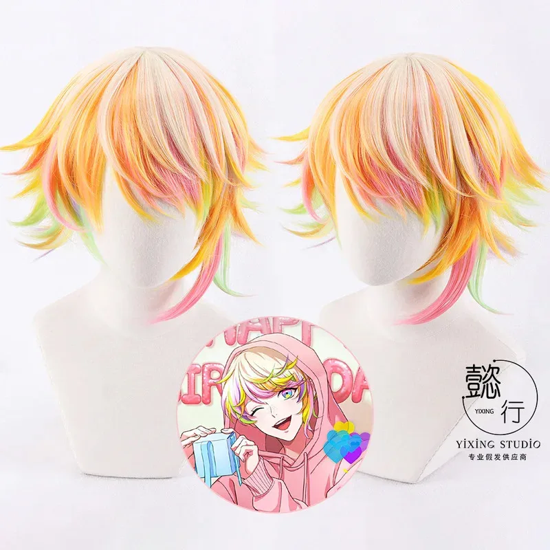 

Kantaro Cosplay Paradox Live Visty Misuji Kantaro Wig Heat Resistant Synthetic Hair for Halloween Role Play Party + Wig Cap
