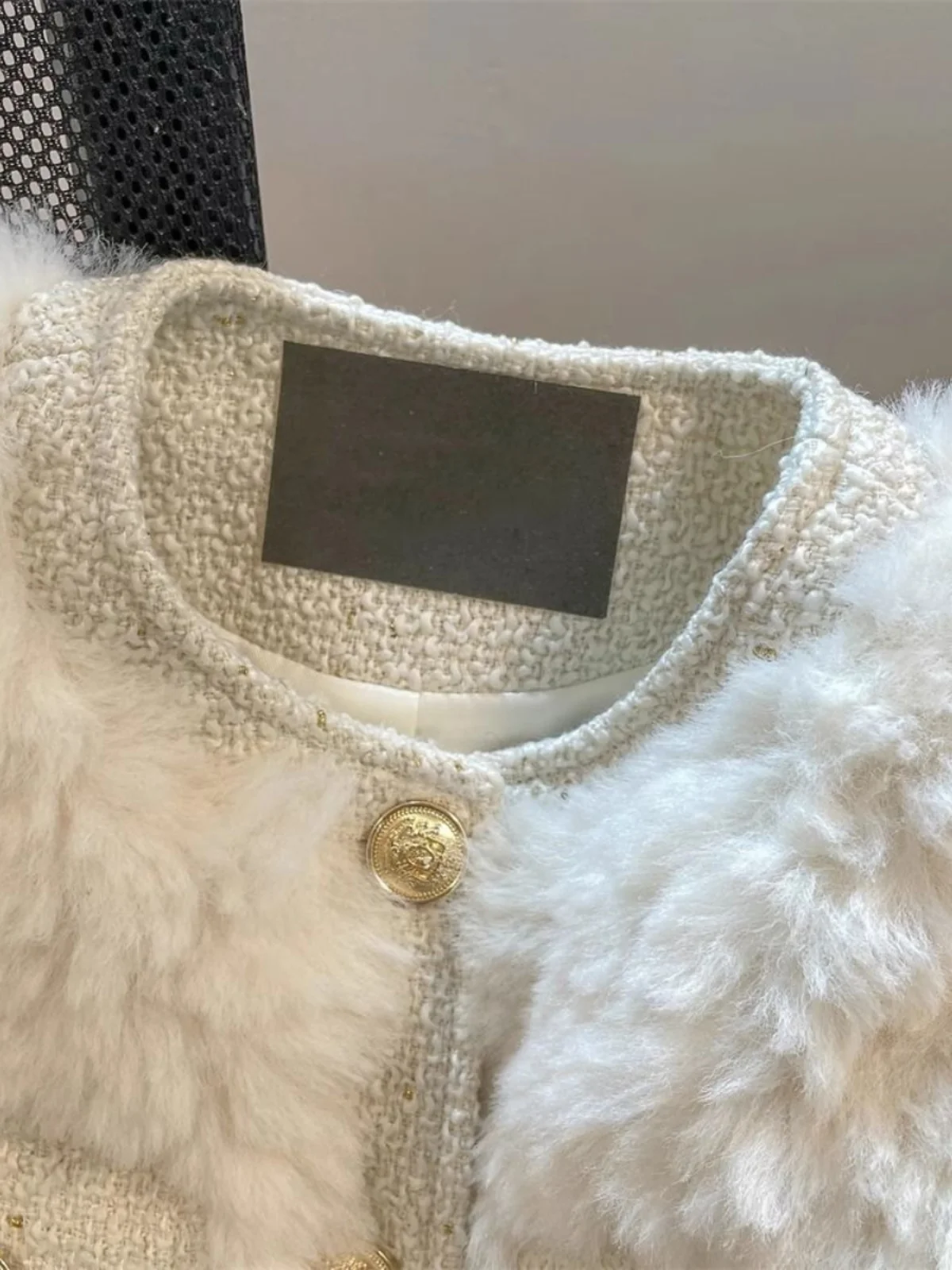 ملابس خارجية نسائية من فراء الخروف Thiened Sweet ort Sle مستديرة Ne فريدة من نوعها للخريف والشتاء الدافئ اللطيف