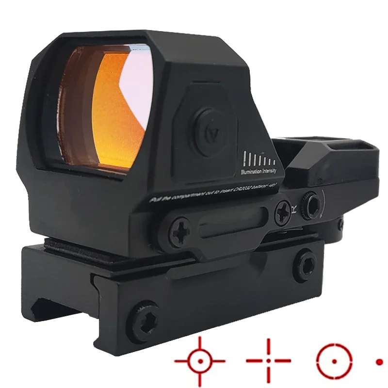 HD Hunting Red Dot Sight Collection Tactical Optics Reflex Sights Collimator 4 Reticle Red Dot Riflescope Fit 20mm Weaver Rail