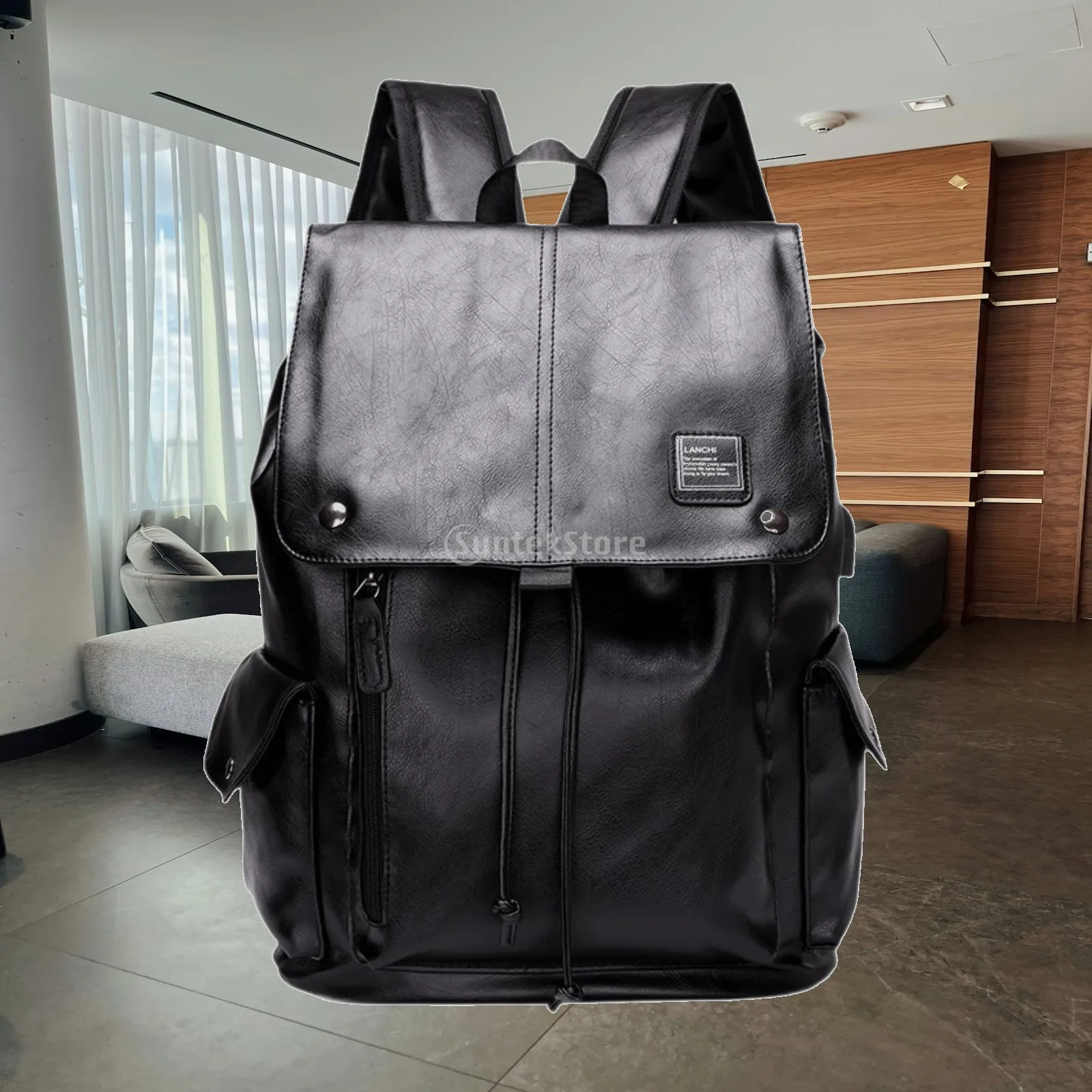 Men's Laptop Backpack with USB Charging Port Waterproof Rucksack for Trip Hiking