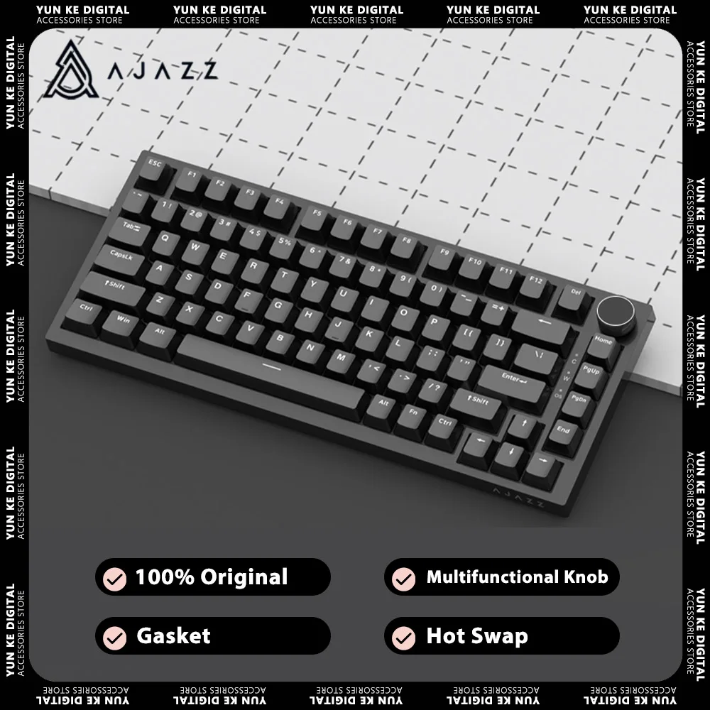 teclado com fio mecanico junta multifuncional teclado hot swap gamer acessorios personalizados para jogos teclado do escritorio ajazz ak820 01