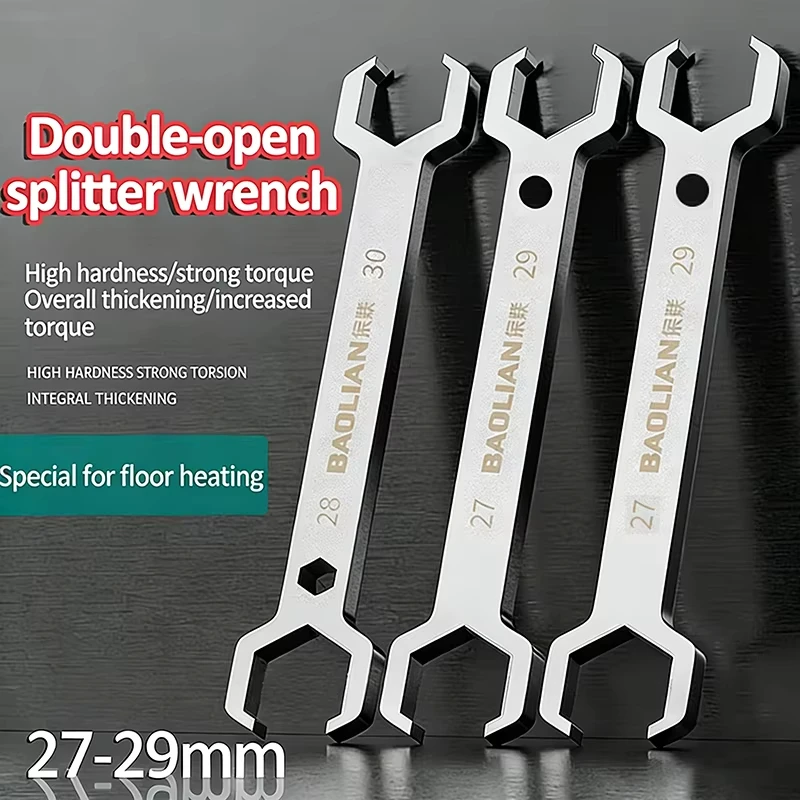 Underfloor Heating Water Distributor Wrench Practical Double Ended Wrench Open End Wrench Geothermal Dismantling Tools Hand Tool