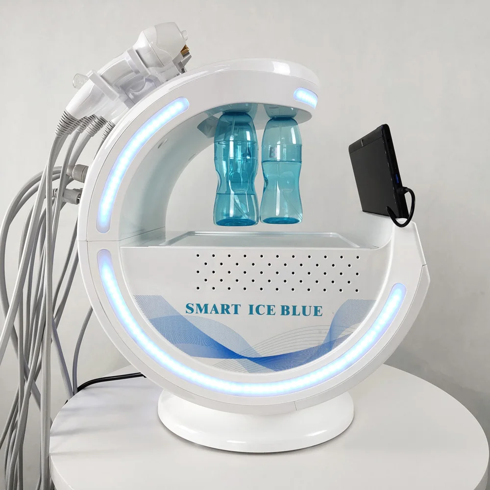 Lifting And Tightening 7 In 1 Hydro Water Hydra Dermabrasion Facial Analysis Machine Smart Ice Blue Facial Beauty Machine