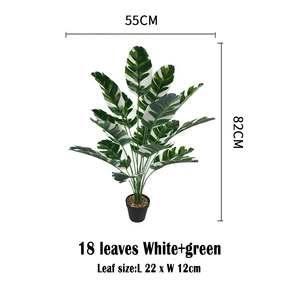 Artificial plants for decoration, artificial leaves, large fake banana leaves, garden, house, living room, outdoor decoration 10 Main Sales Plant Big - №7