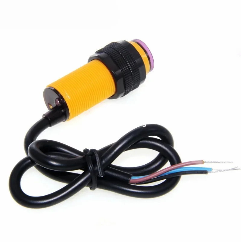 Smart Car Robot E18-D80NK Infrared Obstacle Avoidance Photoelectric Sensor Proximity Switch 3-80Cm Detection Range Adjustable