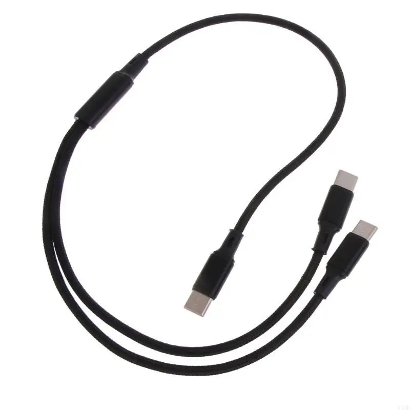 Type-C to Type-C+Type-C Cable for Two Type C Mobile Simultaneous