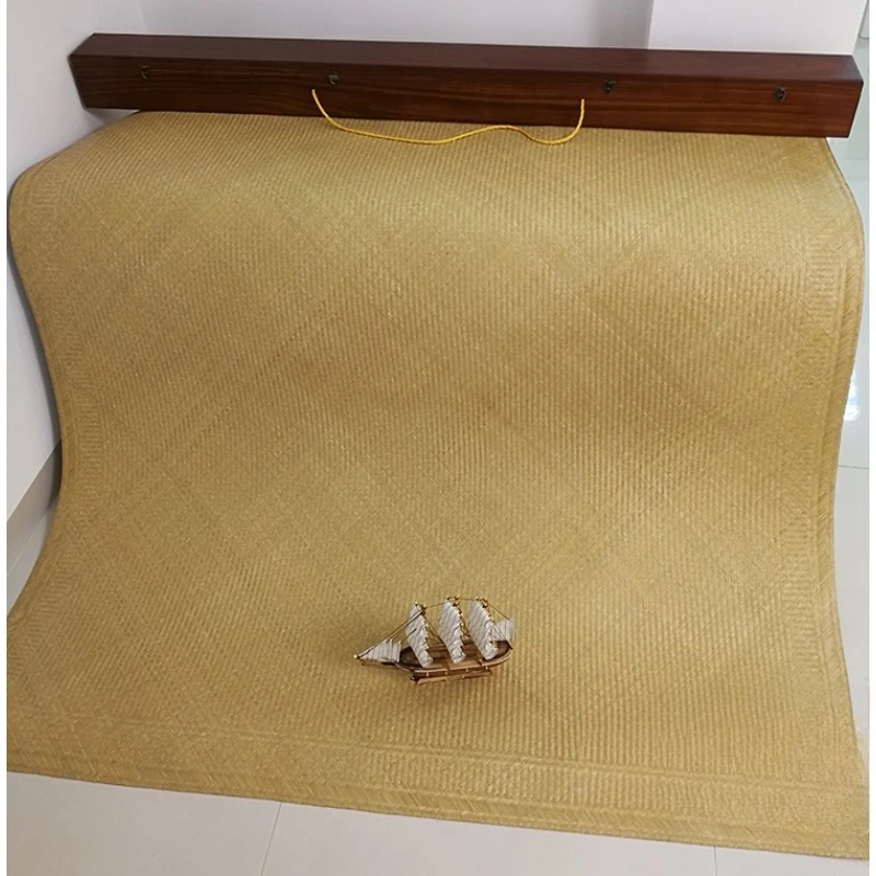 Water Bamboo Mat Hand-woven Old Mat  1.5/1 Meters Single/Double Bed Bamboo Mat Wood Grain Ice Silk