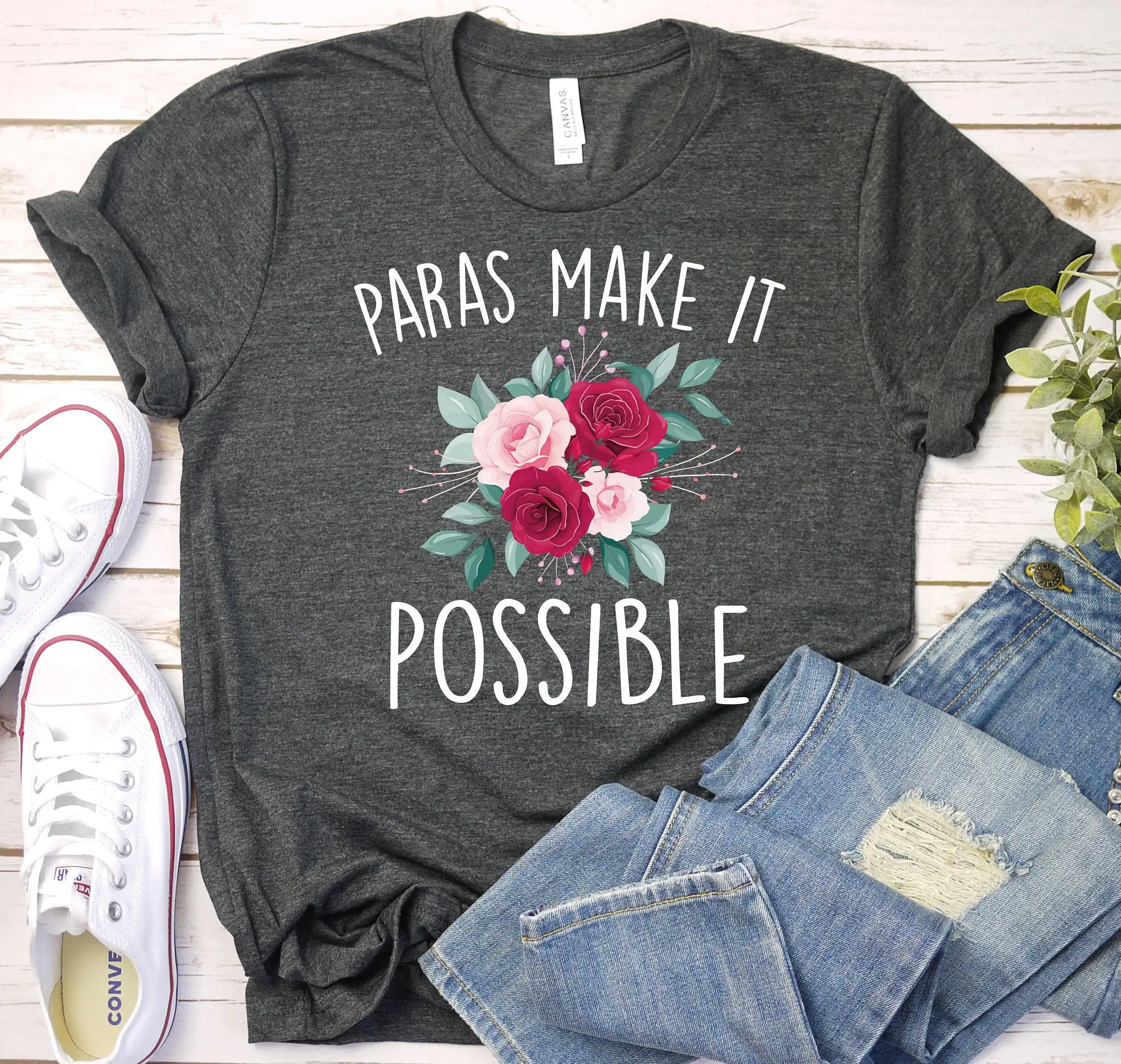 Paras Make It Possible Para T Shirt Teacher Assistant Special Needs Education Paraprofessional Ed Autism