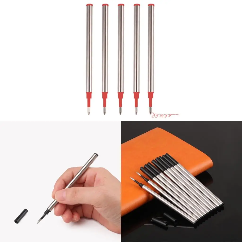 

5 Retractable Ballpoint Pen Refills 0.5mm Tip Write Smoothly for Kids Adults