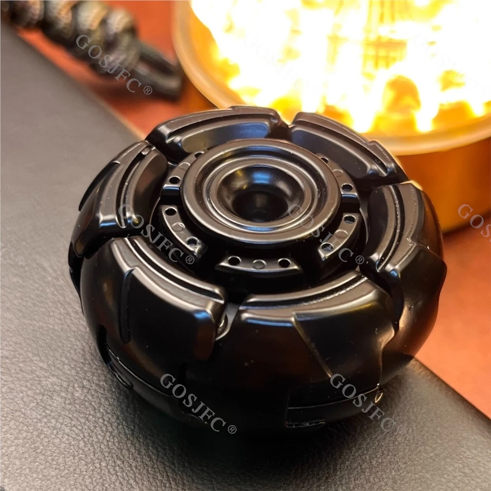 Armure d'ouverture de liaison rotative, Fidget Spinner EDC, jouet anti-Stress, Gyro noir argenté, jouets Fidget pour adultes