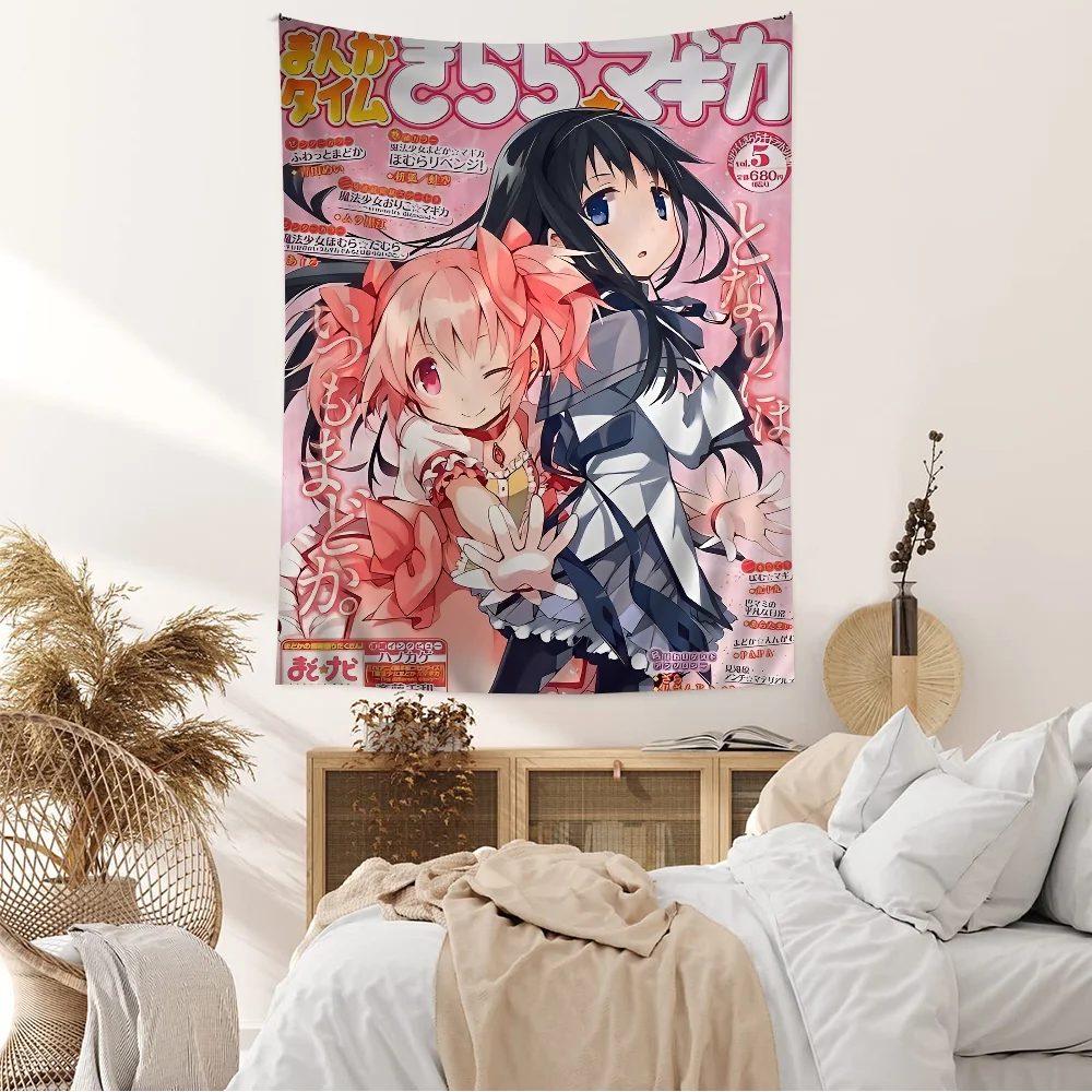 Puella Magi Madoka Magica Classic Movie Hippie Wall Hanging Tapestries Bohemian Wall Tapestries Mandala INS Home Decor