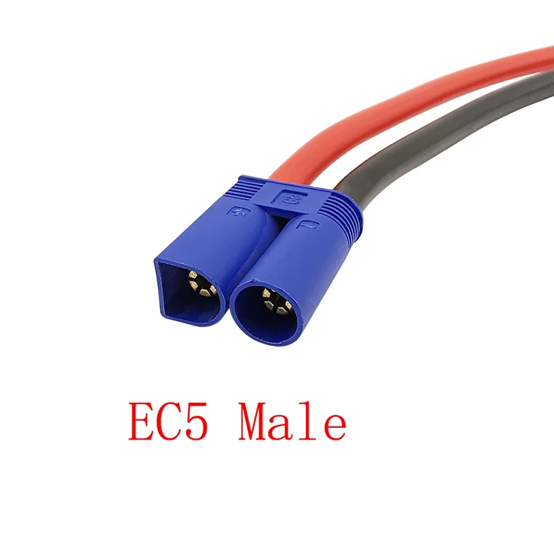 EC5 10AWG Silicone Cable EC5 Male Plug/Female Jack Pigtail Wire Connector for RC Battery Toys Pigtail Wire Length 15CM 30CM 50CM