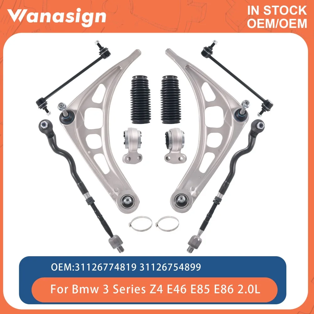 Front Wishbone Suspension Control Arm Kit Fit 2.0 L For Bmw 3 Series Z4 E46 E85 E86 All Models 2.0L 1998-2006 31351095694