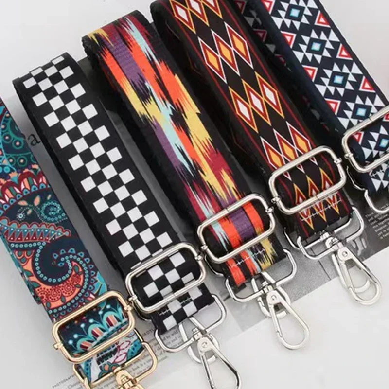 Cross Border Ethnic Style Bag Strap With Adjustable Crossbody Shoulder Replacement Bag Shoulder Strap Luggage Accessory Strap