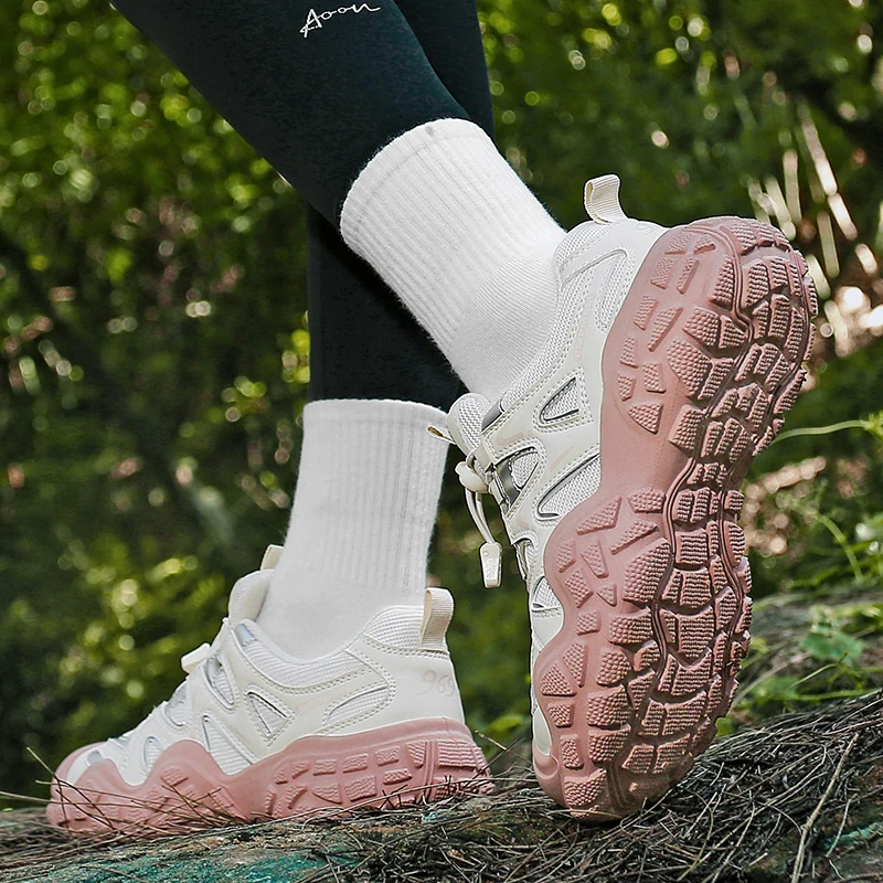 Hiking Shoes Women Anti-slip Low-top Outdoor Sports Shoes Women Lace-up Comfortable Soft Breathable Casual Sneakers Women Shoes