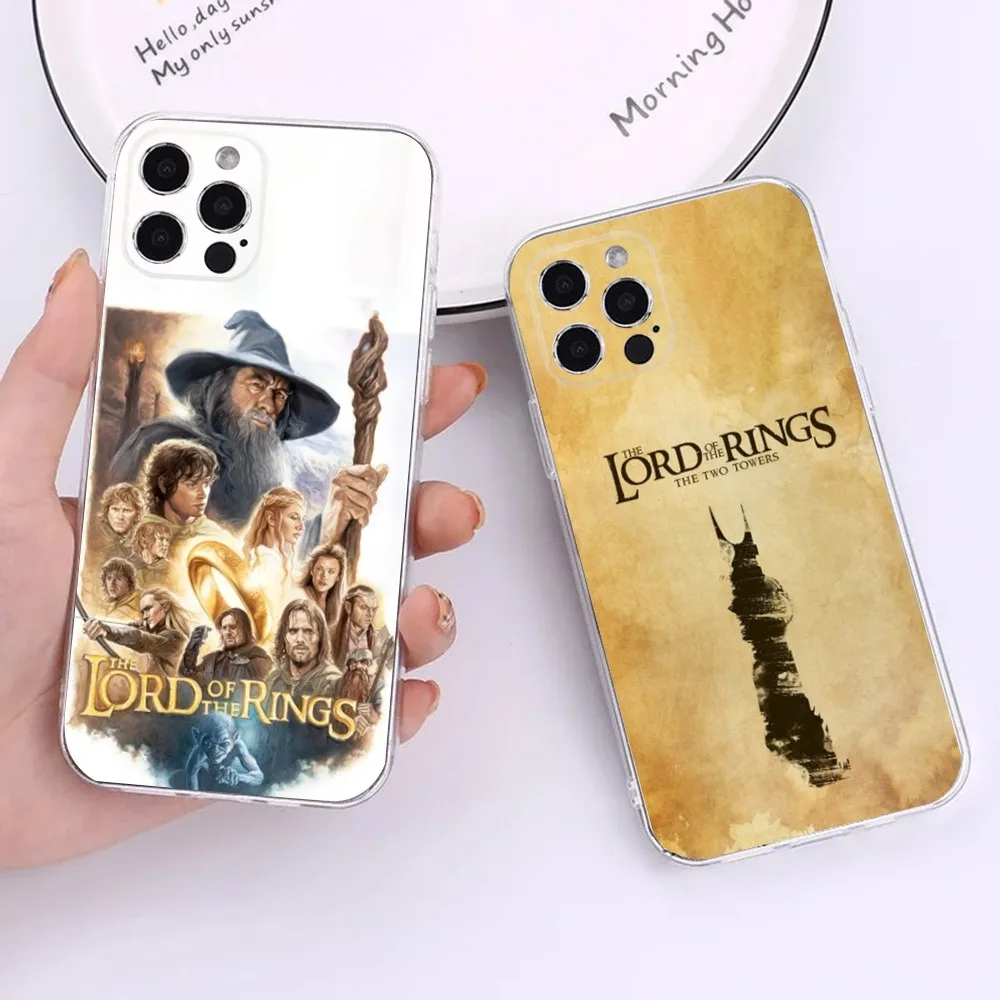 The L-Lord Movie Of the R-Ring Phone Case For iPhone 15,14,13,12,11 Plus,Pro,Max,XR,XS,X,7,8 Plus,Mini Transparent Silicone Soft