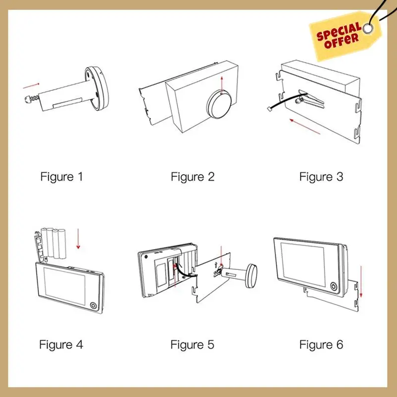 Cámara de timbre de vídeo inteligente inalámbrica, cámara de vigilancia interior, cámara de ojo de gato, monitoreo de puerta antirrobo Visual-WMAN