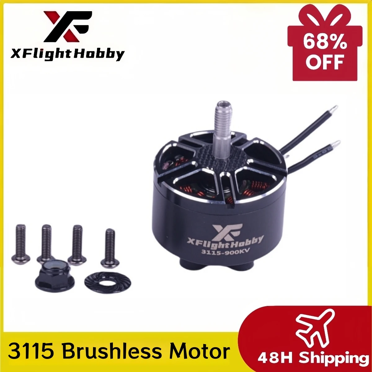 

XFlight Hobby 4PCS 3115 Brushless Motor 900Kv 3-6S Brushless Motor High-Speed Motor Rc Motor for FPV Drone Racing Quadcopter