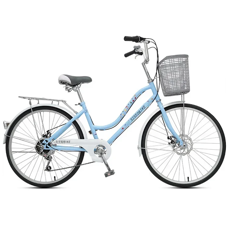 

2023 Fashion City Bicycle Women 24 Inch 6 Speed City Bike for Women