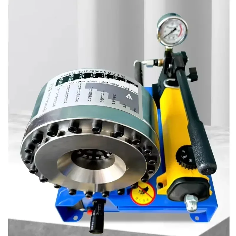 Oil Pipe Manual Pipe Crimping Machine Hydraulic Hose Press with 7 molds High Pressure Explosion-proof Pipe Brake