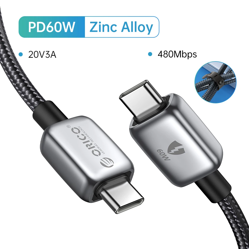 ORICO 100 W USB-Kabel PD 5 A Schnellladekabel Typ C Nylongeflecht für Xiaomi MacBook Pro iPad Pro Samsung Galaxy Laptop iPhone15