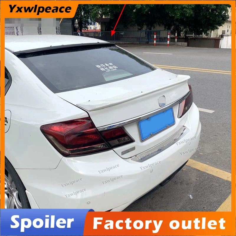 

For HONDA Civic Spoiler 2012 2013 2014 High Quality ABS Plastic Unpainted Color Car Rear Window Roof Spoiler