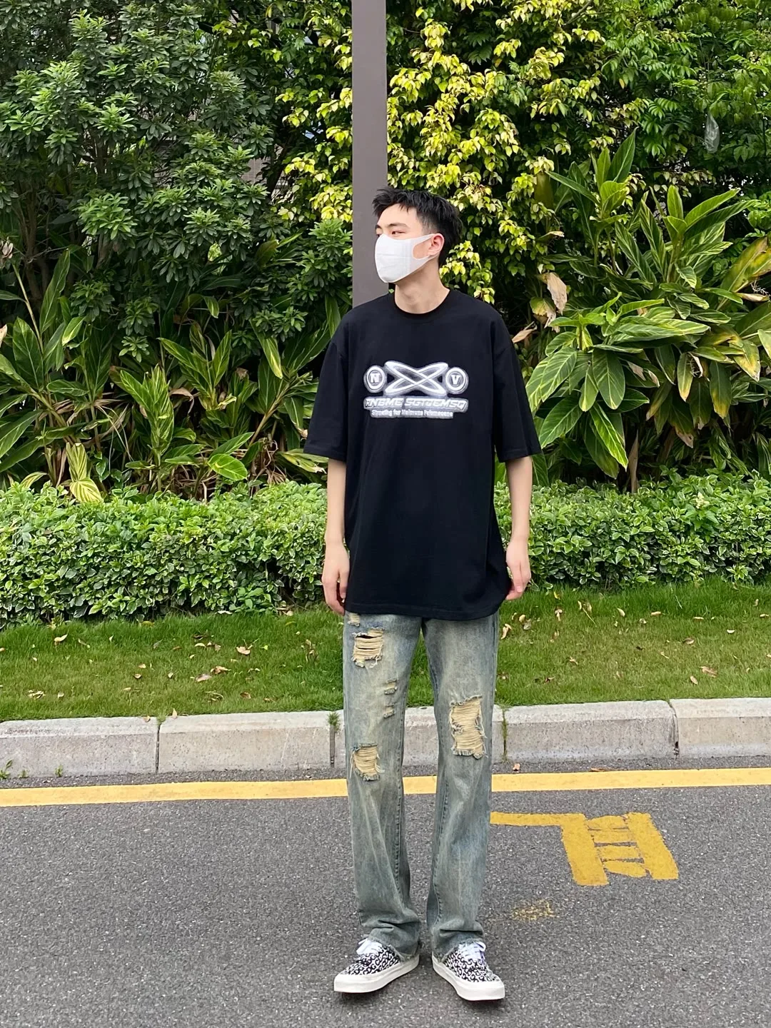 

Мужские джинсы Waed Ripped American High Street, осенние, тонкие, прямые, свободные, повседневные, из денима, модные, винтажные, стильные