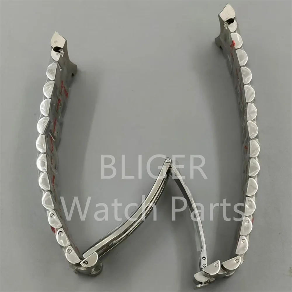 BLIGER 20 мм серебро золото розовое золото черный браслет из нержавеющей стали 904L складная пряжка подходит для корпуса 39/40 мм