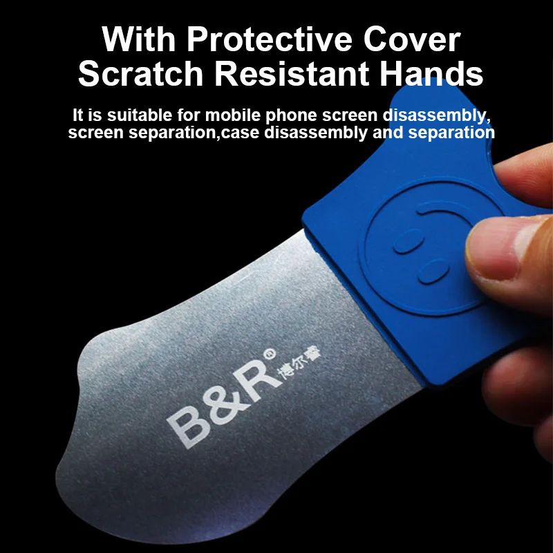 B&R Curved LCD Screen Disassemble Opening Pry Card Tool Steel Metal Phone Repairing Tool Ultra Thin Flexible Blade Tools