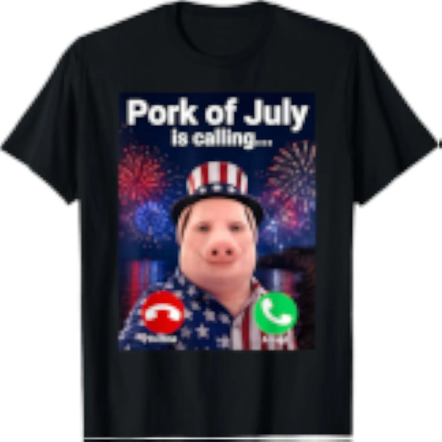 John Pork Fourth of July Brainrot T-Shirt