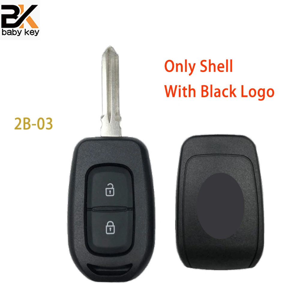 with logo Car Remote Key Shell Case For Renault Sandero Logan Lodgy Dokker Dacia Duster Replacement Key Parts With Blade