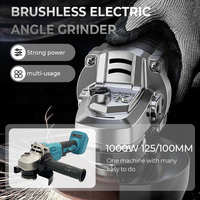 Brushless Angle Grinder 100mm M10 3 Gears Cordless Grinding Machine Cutting Woodworking Power Tool For Makita 18V Battery