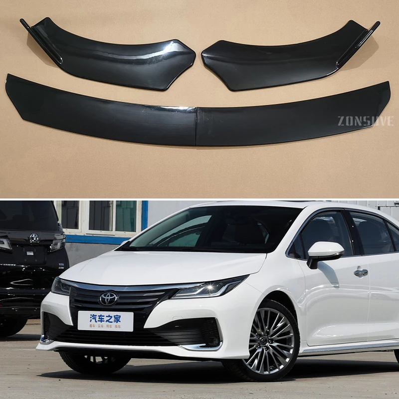 For Toyota Allion 2021--2024 Year Front Bumper Lip Splitter Spoiler Body Kit Accessories Universal 4pcs