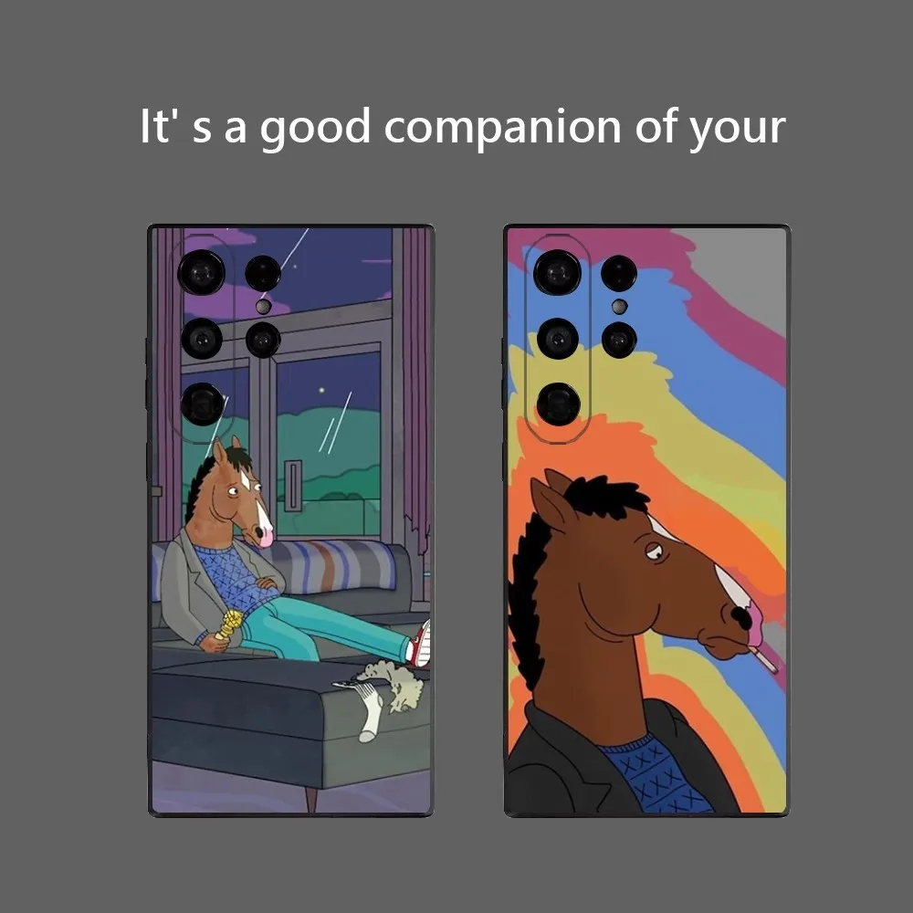 B-bojack H-horseman Phone Case for Samsung Galaxy S25 Ultra S22 S23 S24 Ultra S21 S20 5G Protective Soft Silicone TPU Funda